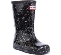 HUNTER Enfants Premier Bébés / Tirer Sur Paillette Caoutchouc Bottes En Noir 6 -