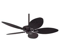 HUNTER FAN Outdoor Elements, 137 cm, Ventilateur de Plafond Intérieur/Extérieur avec Chaînette, Finition New Bronze, 5 Lames Réversibles en Antique Dark, pour Été et Hiver, Modèle 24323