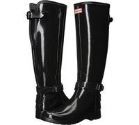 Hunter Femme Refined Adjustable Tall Gloss Rubber Black Bottes 38 EU