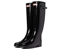 Hunter Femme Womens Refined Tall Gloss Botte Haute Jusqu'au Genou, Schwarz, 38 EU