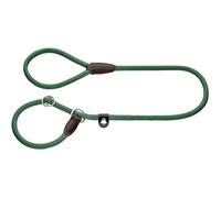 HUNTER Freestyle Laisse pour Chien Retriever, Couleur : Vert foncé, Collier intégré, réglable en continu, résistante aux intempéries, Facile d'entretien, adhérente, Corde Robuste avec Embouts en Cuir