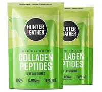 Hunter & Gather Collagène Bovin 2x400g - Collagène Hydrolysé de Qualité Supérieure, Sans Saveur | Pour Cheveux, Peau, Ongles, Muscles | Supplément pour Femmes et Hommes