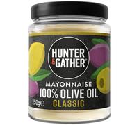 Hunter & Gather- Mayonnaise à l'huile d'olive | Fabriqué avec de l'huile d'olive et du jaune d'œuf fermier britannique | Paleo, Keto, mayonnaise à l'huile d'olive sans sucre et sans gluten, 240 g