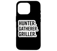 Hunter Gatherer Griller Master Carnivore Diet Funny BBQ Blague Coque pour iPhone 16 Pro