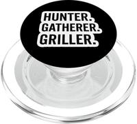 Hunter Gatherer Griller Master Carnivore Diet Funny BBQ Blague PopSockets PopGrip pour MagSafe