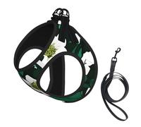 Hunter Gilet réfléchissant réglable en maille douce respirante pour promenades quotidiennes Motif pétales floraux Vert