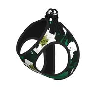 Hunter Gilet réfléchissant réglable en maille douce respirante pour promenades quotidiennes Motif pétales floraux Vert