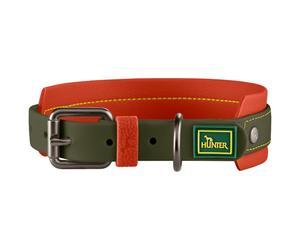 Hunter - Halsband Havanna - Collier pour chien - XS/S - 22-30 cm - green / orange