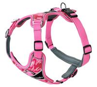 HUNTER Harnais Divo Camouflage, Couleur : Rose, Ergonomique, réglable en 5 Positions, avec Boucles en Aluminium, Respirant, rembourré, réfléchissant Scotchlite 3M, Taille S