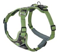 HUNTER Harnais Divo Camouflage, Couleur : Vert, Ergonomique, réglable en 5 Positions, avec Boucles en Aluminium, Respirant, rembourré, réfléchissant Scotchlite 3M, Taille S