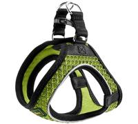 HUNTER Harnais HILO COMFORT pour petits chiens avec maille et éléments réfléchissants, Citron Vert, XS