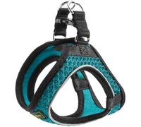 HUNTER Harnais HILO COMFORT pour petits chiens avec maille et éléments réfléchissants, Turquoise, S