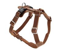 Hunter Harnais pour Chien Aalborg - Couleur : Cognac - Cuir de Vachette - Réglable - avec Boucles en Plastique - Design serré - Fabriqué en Allemagne - Taille : M-L/1