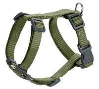 Hunter Harnais pour Chien London Vario Rapid, Harnais en Y réglable 4 Fois pour Petits & Moyens Chiens, Fermeture de sécurité avec Verrouillage, Couleur : Vert Olive, Taille : XXS/3