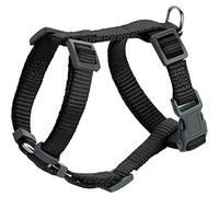 Hunter Harnais pour Chien London Vario Rapid, Harnais en Y réglable 4 Fois pour Petits & Moyens Chiens, Fermeture de sécurité avec Verrouillage, Couleur : Noir, Taille : XXS/3