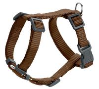 Hunter Harnais pour Chien London Vario Rapid, Harnais en Y réglable 4 Fois pour Petits & Moyens Chiens, Fermeture de sécurité avec Verrouillage, Couleur : Marron, Taille : M