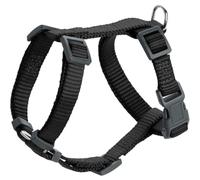 Hunter Harnais pour Chien London Vario Rapid, Harnais en Y réglable 4 Fois pour Petits & Moyens Chiens, Fermeture de sécurité avec Verrouillage, Couleur : Noir, Taille : XXS/1