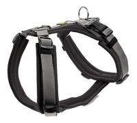 HUNTER Harnais pour chien Maldon UP - Couleur : noir/gris - Rembourrage doux et confortable - Hautement réfléchissant grâce à 3M Scotchlite - Réglable en 4 positions - Avec poignée rembourrée (à