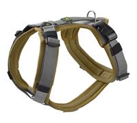 HUNTER Harnais pour Chien Maldon UP - Couleur : Olive/Gris - Rembourrage Doux et Confortable - Hautement réfléchissant grâce à 3M Scotchlite - Réglable en 4 Positions - avec poignée rembourrée (à