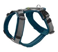 HUNTER Harnais pour chien Maldon Up - Couleur : pétrole/gris - Rembourrage doux et confortable - Hautement réfléchissant grâce à 3M Scotchlite - Réglable en 4 positions - Avec poignée rembourrée (à