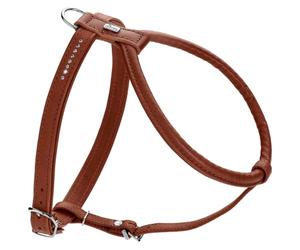 HUNTER Harnais pour Chien Round & Soft Canadian Up - Couleur : Cognac - en Cuir Souple et Souple - Coutures Rondes - Doux pour Le Pelage - Durable - Fabriqué en Allemagne - Taille : S/2