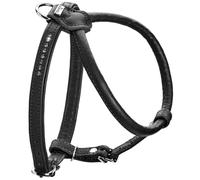 HUNTER Harnais pour Chien Round & Soft Canadian Up - Couleur : Noir - en Cuir Souple et Souple - Coutures Rondes - Doux pour Le Pelage - Durable - Fabriqué en Allemagne - Taille : XXS-XS