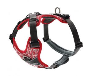 Hunter - Harness Divo Reflect - Harnais pour chien - Hals 30-42 cm - Bauch 52-68 cm - rot / grau