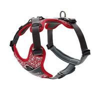 Hunter - Harness Divo Reflect - Harnais Pour Chien Taille Hals 30-42 Cm - Bauch 52-68 Cm, Rouge/Gris