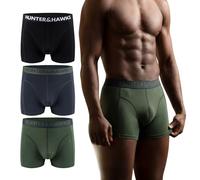 Hunter&Hawks Lot de 3 Boxer Homme en Viscose de Bambou | S-6XL | Calecon Homme Doux et Respirant | Anti-Frottement, Propriétés Anti-Humidité pour Une Fraîcheur et Une Détente Ultimes