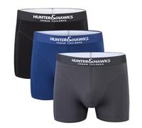 Hunter&Hawks Lot de 3 Calecon Homme Coton Biologique | S-6XL | Boxer Homme avec Ceinture Douce, Boxers Respirant et Anti-Frottement | Profitez de la Fraîcheur Toute la journée
