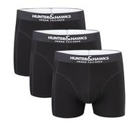 Hunter&Hawks Lot de 3 Calecon Homme Coton Biologique | S-6XL | Boxer Homme avec Ceinture Douce, Boxers Respirant et Anti-Frottement | Profitez de la Fraîcheur Toute la journée
