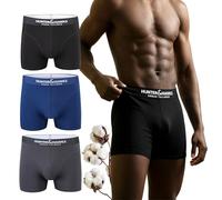 Hunter&Hawks Lot de 3 Calecon Homme Coton Biologique | S-6XL | Boxer Homme avec Ceinture Douce, Boxers Respirant et Anti-Frottement | Profitez de la Fraîcheur Toute la journée