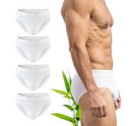 Hunter&Hawks Lot de 4 Slips Homme en Viscose de Bambou | S-6XL | Slip Homme et Respirants | Propriétés Anti-Humidité pour Fraîcheur et Détente