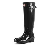 B002SNBBI2 - Hunter Gloss Tall, Bottes femme - Noir brillant, 42 EU