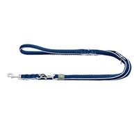 HUNTER HILO Laisse réglable en Maille légère pour Chien Bleu 2,5 x 200 cm