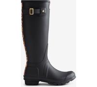 Hunter Hunter Black Original Tall Leopard Backstrap Boots