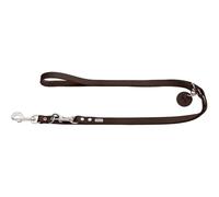 HUNTER Laisse d'entraînement 13/200 en Cuir de Vachette véritable Souple Marron foncé