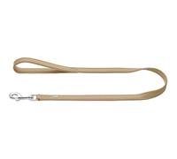 HUNTER Laisse pour Chien Amalfi - Couleur : Beige, végétalien - en Cuir synthétique Aspect Nappa - avec dragonne - Doux, Facile d'entretien - Couleur Brillante - Fabriquée en Allemagne - Taille : 15