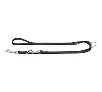 Hunter Laisse réglable en nylon pour chien Longueur max 200 cm Largeur 2,0 cm Noir