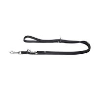 HUNTER Laisse réglable Arizona UP - Couleur : Noir - Cuir de qualité supérieure - Réglable en 3 Positions - Particulièrement Souple - Convient pour Le Quotidien et Le Sport - Fabriquée à la Main en