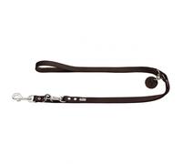 Hunter - Laisse réglable cuire - Laisse pour chien - Länge max. 200 cm - Breite 1,3 cm - dark brown