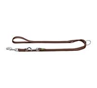 Hunter - Laisse réglable en nylon - Laisse pour chien - Länge max. 200 cm - Breite 1,5 cm - brown