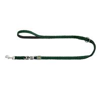 HUNTER Laisse réglable Hilo, couleur : vert foncé, matériau en maille 3D légère, nylon adhérent, triple réglage, séchage rapide, résistant aux intempéries, taille : 15/200