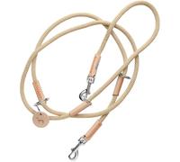 HUNTER Laisse réglable Malia pour Chien, Couleur : Beige/Naturel, Corde Souple et Cuir Robuste, réglable en 3 Positions, légère, résistante, Look Moderne, fabriquée en Allemagne, Taille : 8/200