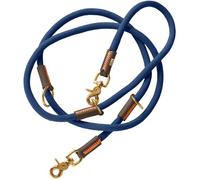 HUNTER Laisse réglable Malia pour chien, couleur : bleu foncé/marron foncé, corde souple et cuir robuste, réglable en 3 positions, légère, résistante, look moderne, fabriquée en Allemagne, taille : 10