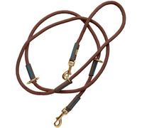 HUNTER Laisse réglable Malia pour Chien, Couleur : Chocolat/Marron foncé, Corde Souple et Cuir Robuste, réglable en 3 Positions, légère, résistante, Look Moderne, fabriquée en Allemagne, Taille : 8