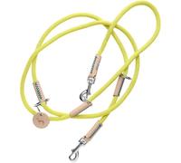 HUNTER Laisse réglable Malia pour Chien, Couleur : Citron Vert/Naturel, Corde Souple et Cuir Robuste, réglable en 3 Positions, légère, résistante, Look Moderne, fabriquée en Allemagne, Taille : 8/200