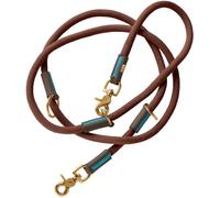 HUNTER Laisse réglable MALIA pour chien, couleur : marron chocolat/marron foncé, corde souple et cuir robuste, réglable en 3 positions, légère, résistante, look moderne, fabriquée en Allemagne, taille