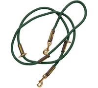 HUNTER Laisse réglable Malia pour Chien, Couleur : Vert foncé/Marron foncé, Corde Souple et Cuir Robuste, réglable en 3 Positions, légère, résistante, Look Moderne, fabriquée en Allemagne, Taille : 8