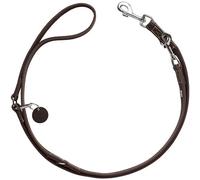 HUNTER Laisse réglable pour Chien Aalborg, Couleur : Marron foncé, 3 Positions, Cuir de Vachette Robuste avec Une Forte Graisse, fabriquée en Allemagne, Taille : 15/200